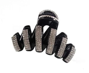 Large Rhinestone Hair Clips Crystal Jaw Clips Hairpin for Women Thick Hair - Picture 1 of 6