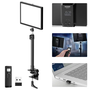 NEEWER GL25B Key Light Dimmable Edge Emitting Ultra Quiet Webcam Video Light - Picture 1 of 8