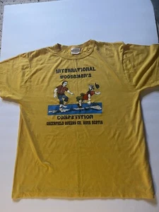 Camiseta Vintage International Woodsmen's Competition Greenfield Queens Co. N.S - Imagen 1 de 8
