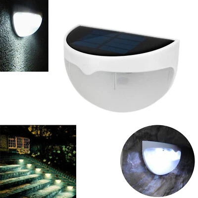 Semicircle Solar Power Light Sensor 6leds Panel Wall Lamp Path Garden Lighting  - Image 1 of 4