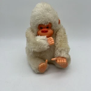 Vtg Baby Gongs Thumb Sucking Gorilla Monkey Plush Plastic Face Russ - Picture 1 of 8