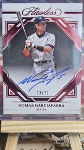 2023 Flawless Nomar Garciaparra Shadow Signatures RED 13/20! Red Sox On Card...