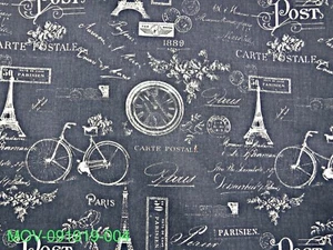 18 x 18 Pillow Cover Home Decor Fabric Blue And White Colors Parisian Design - Picture 1 of 1