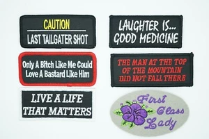 Funny, Adult, Novelty, Ironic, Iron On, Biker Patches, Assorted Styles - Picture 1 of 13