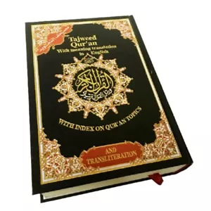 Tajweed Quran With Meaning Translation and Transliteration in English Hardcover - Picture 1 of 2