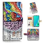 ( For Ipod Touch 5 6 7 ) Wallet Flip Case Cover Pb23223 Human Brain
