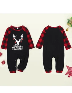 Sanmio Holiday Christmas Family Pajamas Matching Set Moose Xmas Pjs 3-6 months - Picture 1 of 6