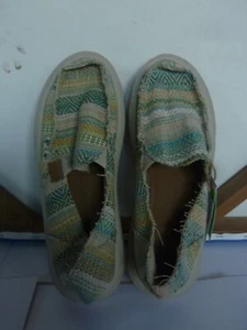 Zapatos sin cordones Sanuk Donna Soft Top Artesano azul verde para mujer talla 7 Nuevo sin caja - Imagen 1 de 4