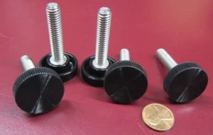 Plastic Black Stainless Thumb Screw 1" Head Dia. 5/16"-18 x 1.50" Length, 5 Pc - Picture 1 of 11