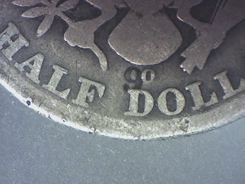 1909-O BARBER SILVER HALF DOLLAR RARE "DROPPED NUMBER" ON REVERSE Cover
