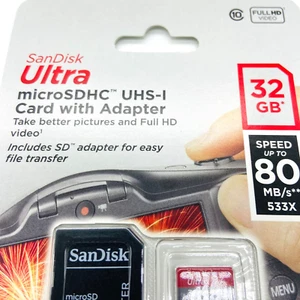 SanDisk Ultra 32GB SD SDHC Flash Memory Card Class 10 80MB/s 533X UHS-I HD - Picture 1 of 4