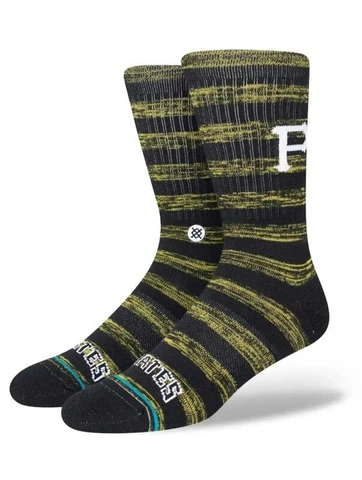 Stance Mens Shoe Size 9-13 Pirates Twist Casual Pittsburgh Pirates Crew Socks Cover