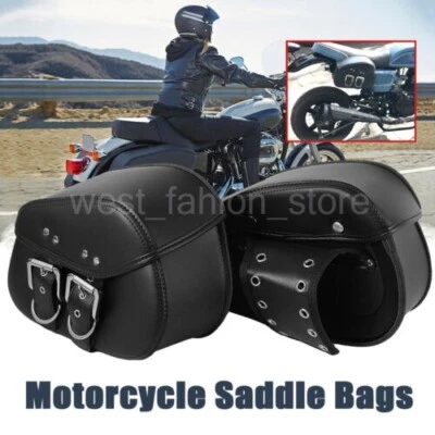 Black Saddle Bags Saddlebag Luggage Bag For Honda VTX1300C VTX1800C VTX 1800.. - Image 1 of 4