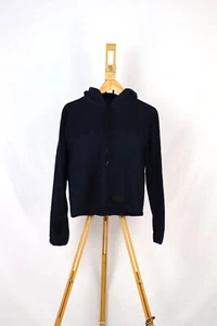 Prada Blue Wool Cotton Badge Hoodie Shrunk Size On Tag Is Medium Now Fits Small - Picture 1 of 9