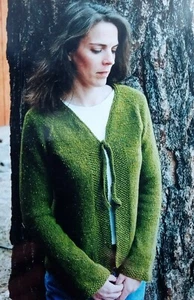 Knitting Pure & Simple Pattern NECKDOWN V NECK SHAPED CARDIGAN Sweater XS-XXL  - Picture 1 of 2