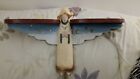 vintage angel wooden wall hanging shelf hand painted