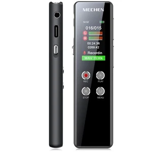 MECHEN 64GB Digital Voice Recorder w/ Playback Voice Activated Recorder Black - Picture 1 of 8