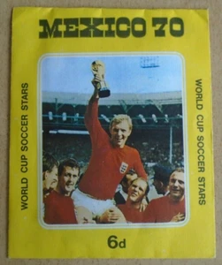 "Mexico '70" World Cup Soccer Stars FKS sealed pack of 7 stickers / "stamps". - Picture 1 of 2