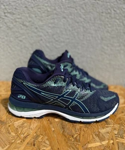Asics Gel-Nimbus 20 Running Shoes Sneakers Womens size 8.5 | 40 Blue Teal Gym - Picture 1 of 15