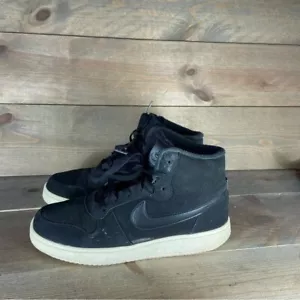 Nike ebernon Womens size 8 shoes black hightop Sherpa lined sneakers - Picture 1 of 9