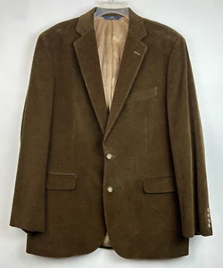 Brooks Brothers Blazer Mens 44L Brown Corduroy 2 Buttons Notch Lapels Jacket - Picture 1 of 12
