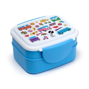 Bento Lunch Box VW T1 Camper Bus Retro Puckator Besteck Tablett Clip-Verschluss - Picture 1 of 10