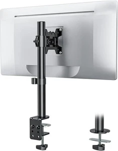 Bras moniteur simple WALI pour écran jusqu'à 27", peut contenir jusqu'à 10 kg, VESA 75 et 100 mm - Photo 1/8