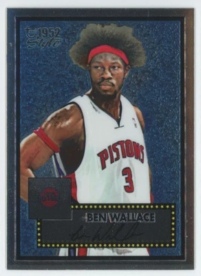2005-06 Topps 1952 Style Chrome Ben Wallace /499 Pistons #1 A1 - Image 1 of 2