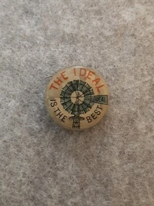 Vintage 1896 Pinback Button The IDEAL Windmill is the Best Agriculture Farm - Imagen 1 de 5