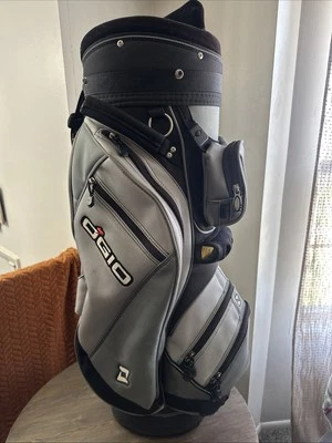 OGIO Stand Golf Bag Woode System 7 Way Divider Single Strap 7 Zip Pockets Gray - Image 1 of 4