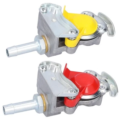 Kupplungskopf Set Rot Gelb ohne Ventil Schlauchstutzen 11mm LKW Anhänger Traktor - Bild 1 von 4