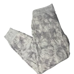 Athleta Balance bedruckte Jogginghose grau Batik Camouflage Tencel Mischung SM - Bild 1 von 7