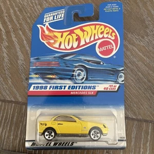 Hot Wheels 1998 First Editions 11/40 Yellow Mercedes SLK Toy Car #646 - Picture 1 of 2