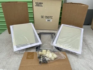 OEM SPEAKERS 2 WAY IN WALL FLUSH MOUNT 8 OHM 100 WATT 6-1/2" CARBON WOOFERS - Picture 1 of 16