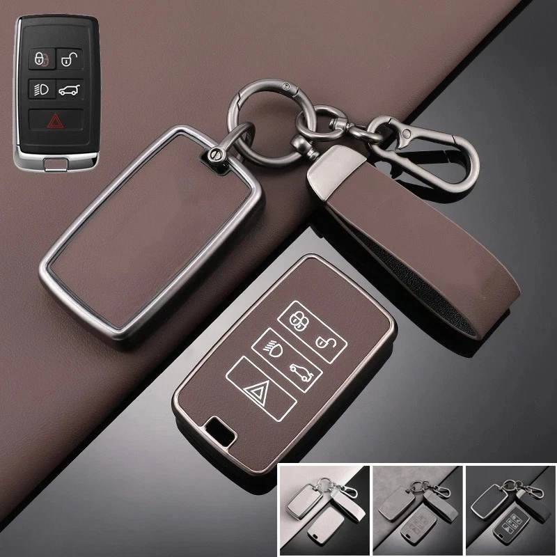 Funda de aleación de cuero para llave de coche para Land Rover Range Rover Velar Evoque Sport Foto 1 de 4