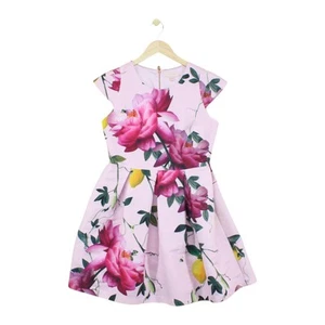 Ted Baker Tillea Citrus Bloom Dress Womens Size 12 Pink Floral - Picture 1 of 14