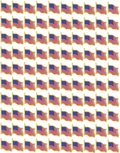 100PCS American Flag Waving Lapel Pins United States USA Badge Pin Patriotic Ena - Picture 1 of 12
