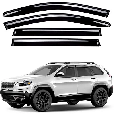 Parasoles de lluvia protectores de viento para Jeep Cherokee 2014-2023 Foto 1 de 4