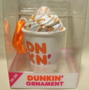 DUNKIN 2020 HOLIDAY LATTE ORNAMENT NEW IN PACKAGE - Picture 1 of 4