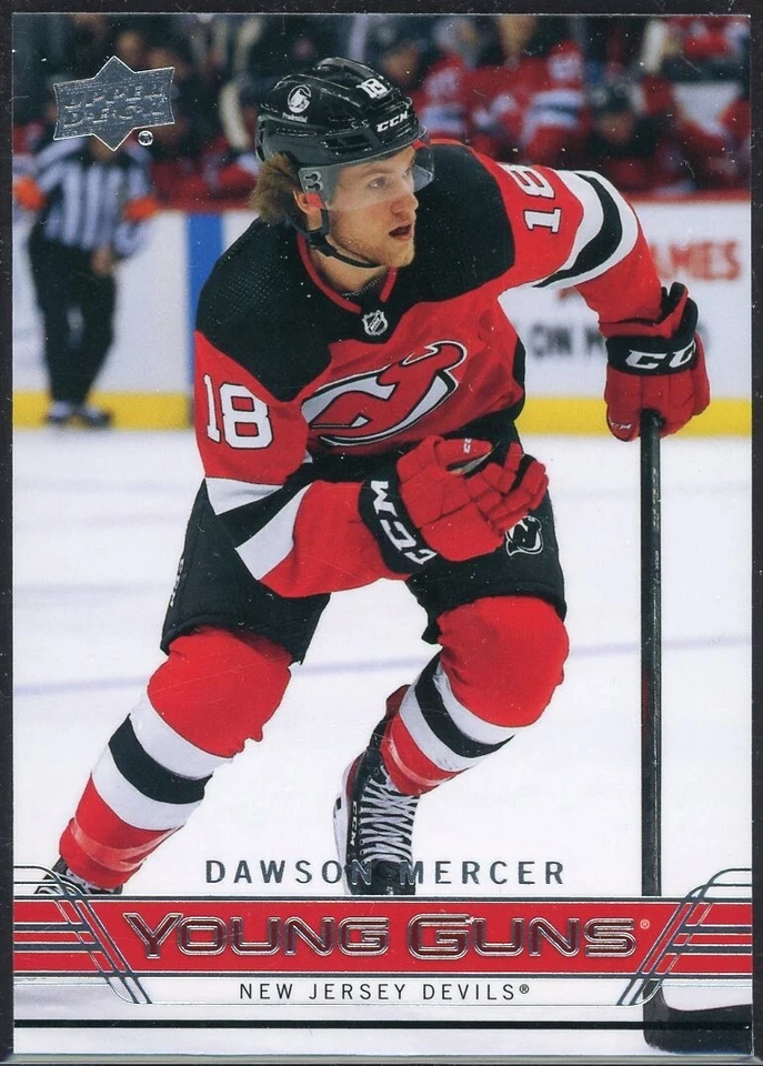 2021-22 Upper Deck Extended Series Retro Young Guns Dawson Mercer #T-80 - Image 1 of 2