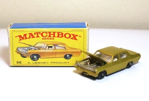 Lesney MATCHBOX Serie #36 - Opel Diplomat (Dorado, Capucha de Apertura) + Caja Original - Imagen 1 de 8