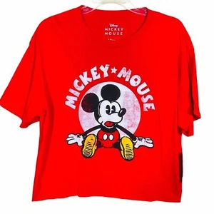 Disney Youth Red Mickey Mouse T-Shirt NWT Large - Picture 1 of 5