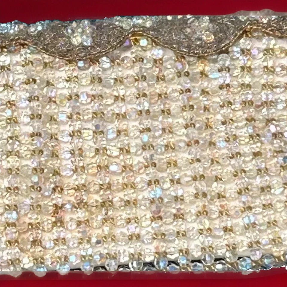 Vintage Austrian Crystal Evening Bag Handmade In Belgium. - Image 1 of 4