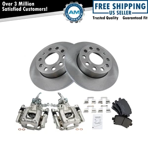 Rear Brake Calipers Ceramic Pads & Rotors Fits 2010 Audi A3 A3 Quattro - Picture 1 of 12