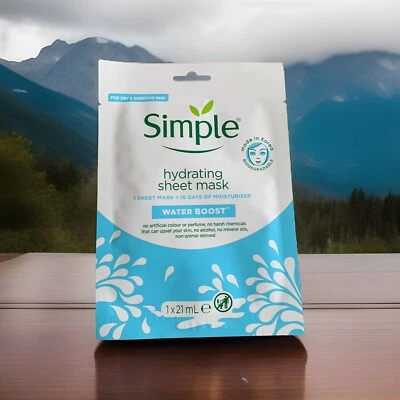 Simple Hydrating Sheet Mask - For Dry And Sensitive Skin - Moisturises Skin - Image 1 of 4