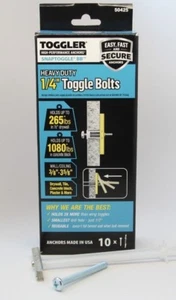 Toggler SnapToggle BB 10 1/4" Heavy Duty Strap Toggle Anchor with Screws 50425 - Picture 1 of 5