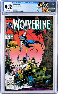 Wolverine #5 (1989) CGC 9.2, ⭑ ¡Estuche como nuevo! ⭑ ¡Blanco! ⭑ ¡Etiqueta personalizada de Wolverine! - Imagen 1 de 2