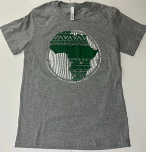 Men's Medium T Shirt Africa "Love Bears, Endures All Things" Gray M Bella Canvas - Picture 1 of 5