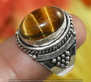 Tigers Eye Gemstone Turkish Style Ring Us Size 8" U343-F121