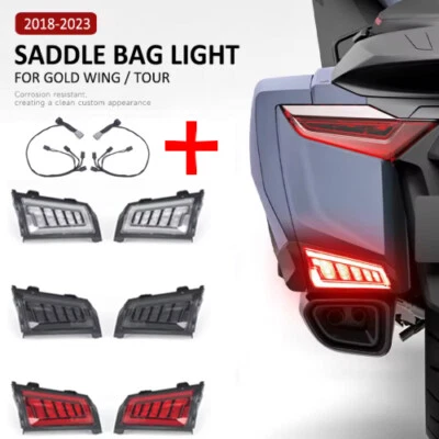 Rear Saddle bag Turn Signal LED Lights For Honda Goldwing GL1800 Tour 2018-2023 Foto 1 de 4